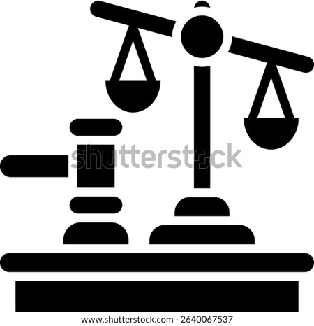 Judgment Icon Glyph Vector Illustration