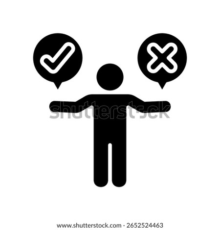Judgment Icon Glyph Vector Illustration