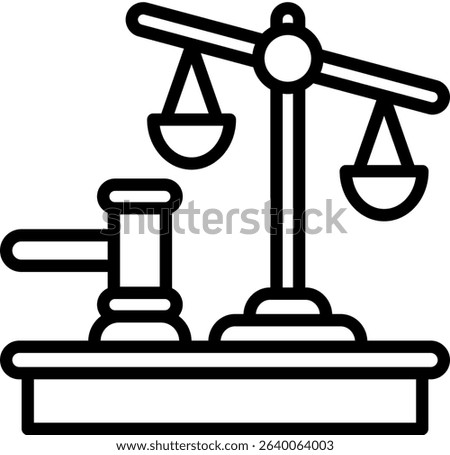 Judgment Icon Line Vector Illustration