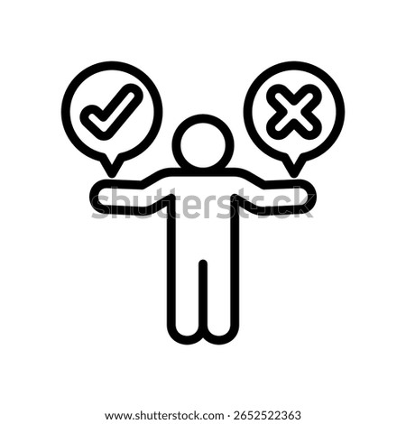 Judgment Icon Line Vector Illustration