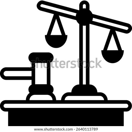 Judgment Icon Mixed Vector Illustration