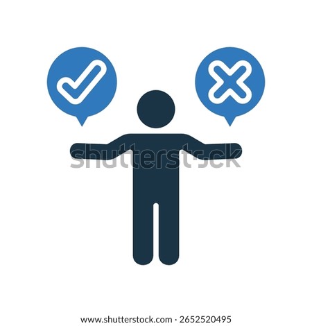 Judgment Icon Mixed Vector Illustration