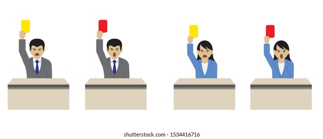 Judgment of senior employees (Created with vector data)