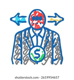 judicial corruption money business cash doodle icon sketch vector. judicial corruption money business cash sign. isolated symbol illustration