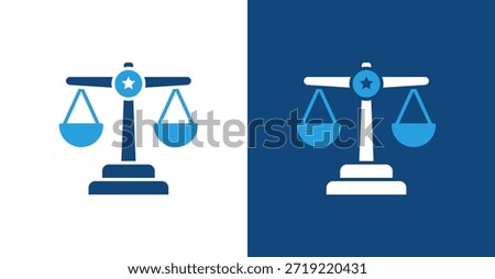 Judicial Glyph Duotone, with light and dark background