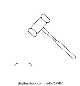 The judicial hammer icon