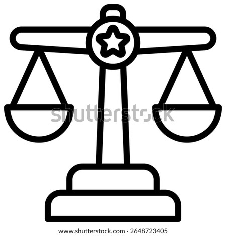 Judicial Icon Element For Design