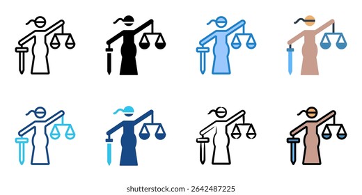 Ícone judicial define coleção de vários estilos 
