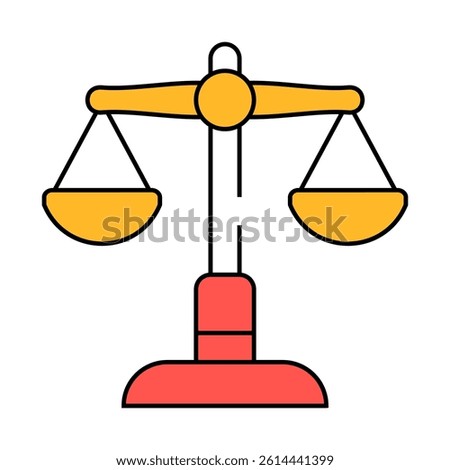 judicial scales line icon vector. judicial scales sign. isolated symbol illustration