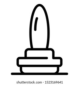 Judicial stamper icon. Outline judicial stamper vector icon for web design isolated on white background