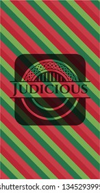 Judicious christmas badge background.