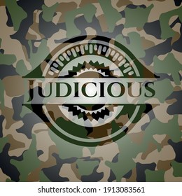 Judicious on camouflage pattern. Vector Illustration. Detailed. 