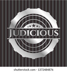 Judicious silvery badge
