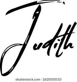 Judith Baby Boy Name In Brush Typography Text