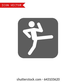 Judo athlete Icon in trendy flat style isolated on white background. Award symbol for your web site design, logo, app, UI. Vector illustration, EPS10.