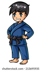 Judo boy character 