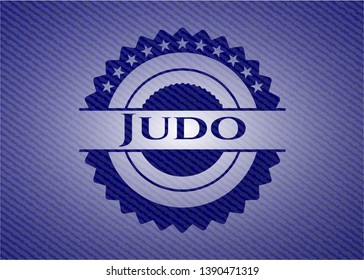 Judo denim background. Vector Illustration. Detailed.