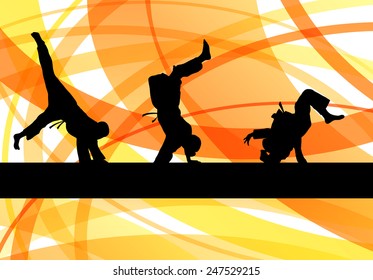 Judo fight boy vector background concept