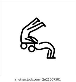 judo fight outline icon. figure stick playing sport line art illustration.
