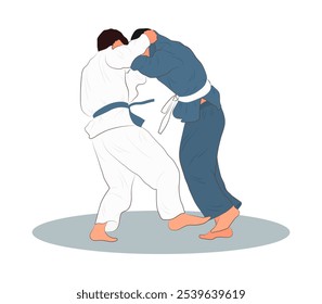 Judo fighters, judoka, sport martial art