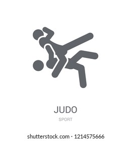 judo icon. Trendy judo logo concept on white background from Sport collection. Suitable for use on web apps, mobile apps and print media.