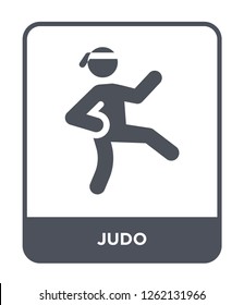 judo icon vector on white background, judo trendy filled icons from Sport collection, judo simple element illustration