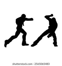 judo karate game player silhouette SHapes Drawing Vol 03