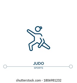 judo outline vector icon. simple element illustration. judo outline icon from sport concept. can be used for web and mobile
