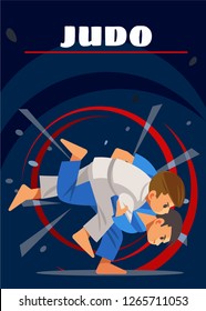 judo poster. kids sports