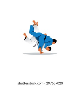 Judo sign. Two judoka fighting among themselves. Vector Illustration.
Branding Identity Corporate logo design template Isolated on a white background