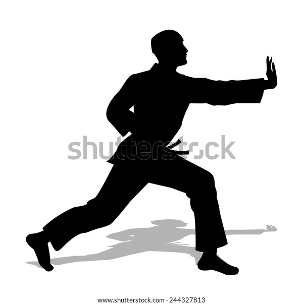 Judo Silhouette On White Background Stock Vector (Royalty Free ...