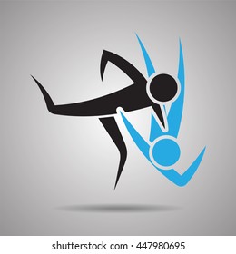 judo sport icon and symbol