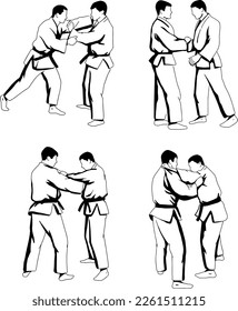 judo sport vector gym training