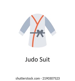 Judo Suit vector outline Icon Design illustration. Sports And Awards Symbol on White background EPS 10 File