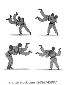 JUDO vector illustration clipart graphic