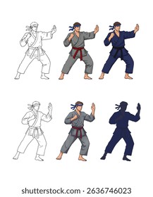 JUDO vector illustration clipart graphic
