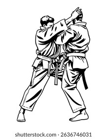JUDO vector illustration clipart graphic