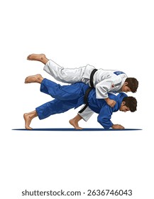 JUDO vector illustration clipart graphic