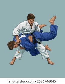 JUDO vector illustration clipart graphic