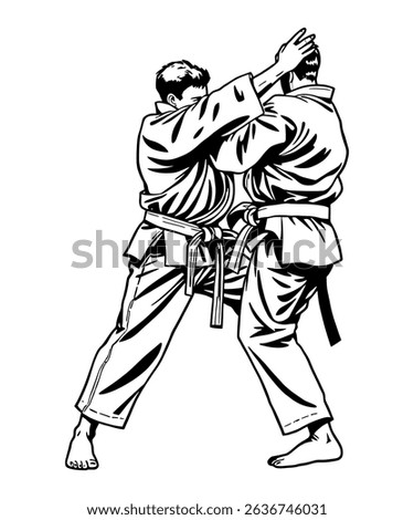 JUDO vector illustration clipart graphic