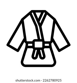 Judo Vector Line Icon Design