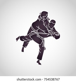 Judo Vector Logo Icon Illustration