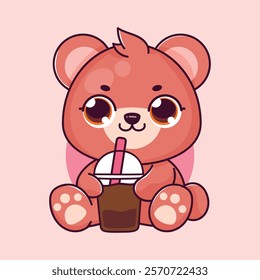 
Judul:
Cute Bear Mascot Holding Chocolate Drink 