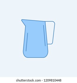 jug 2 colored line icon. Simple blue and white element illustration. jug concept outline symbol design from kitchen set