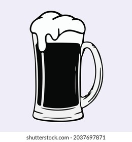 jug of beer cut out vector