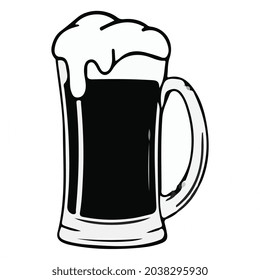 jug of beer cut out vector