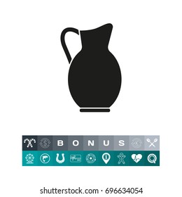 Jug for beverages icon