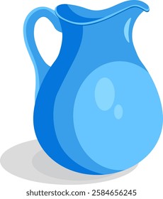 Jug blue vector image without background