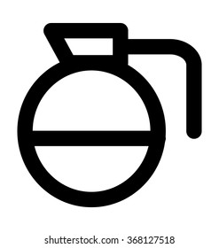 Jug Bold Line Vector Icon
