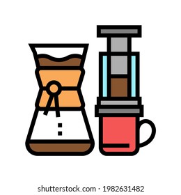 jug for brewing coffee color icon vector. jug for brewing coffee sign. isolated symbol illustration